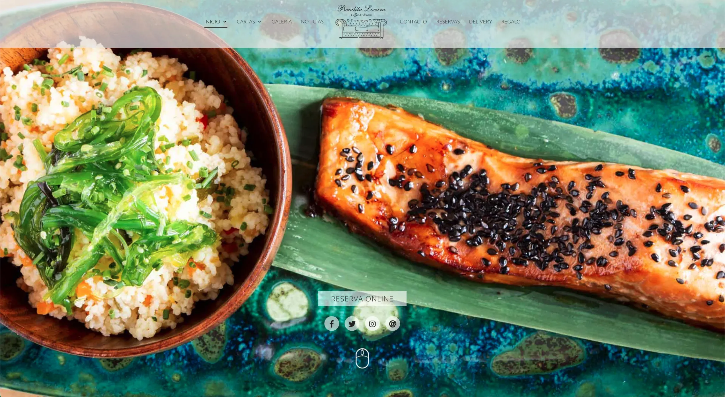 Diseño y Desarrollo Web para Bendita Locura Coffee & Dreams