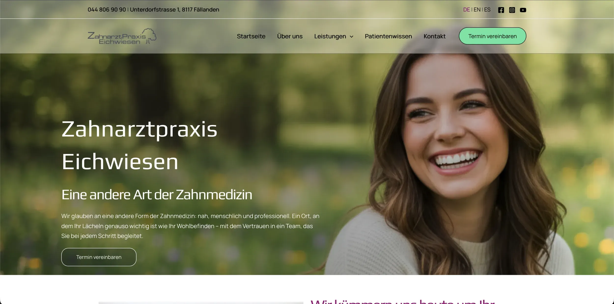 Clínica Dental Eichwiesen: diseño web, posicionamiento SEO y contenidos audiovisuales